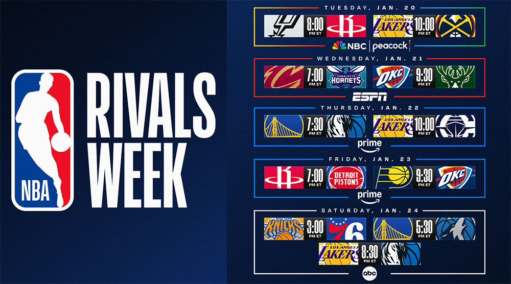 Cartel partidos NBA Rivals Week
