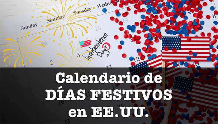 IMAGEN DESTACADA Calendario de días festivos en EEUU
