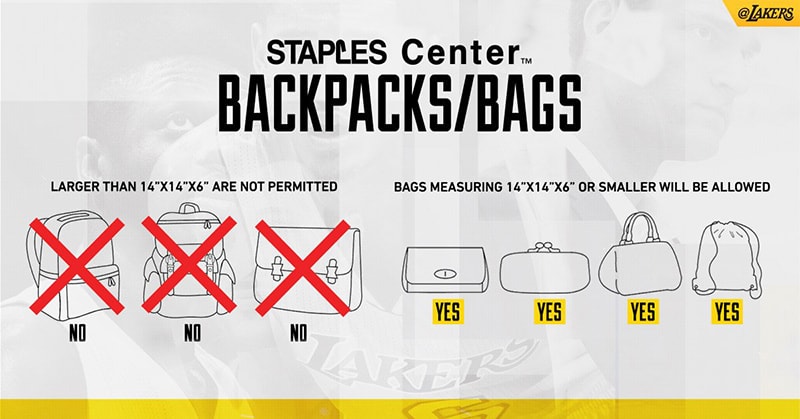 Bolsos permitidos y mochilas prohibidas en los pabellones de baloncesto de la NBA