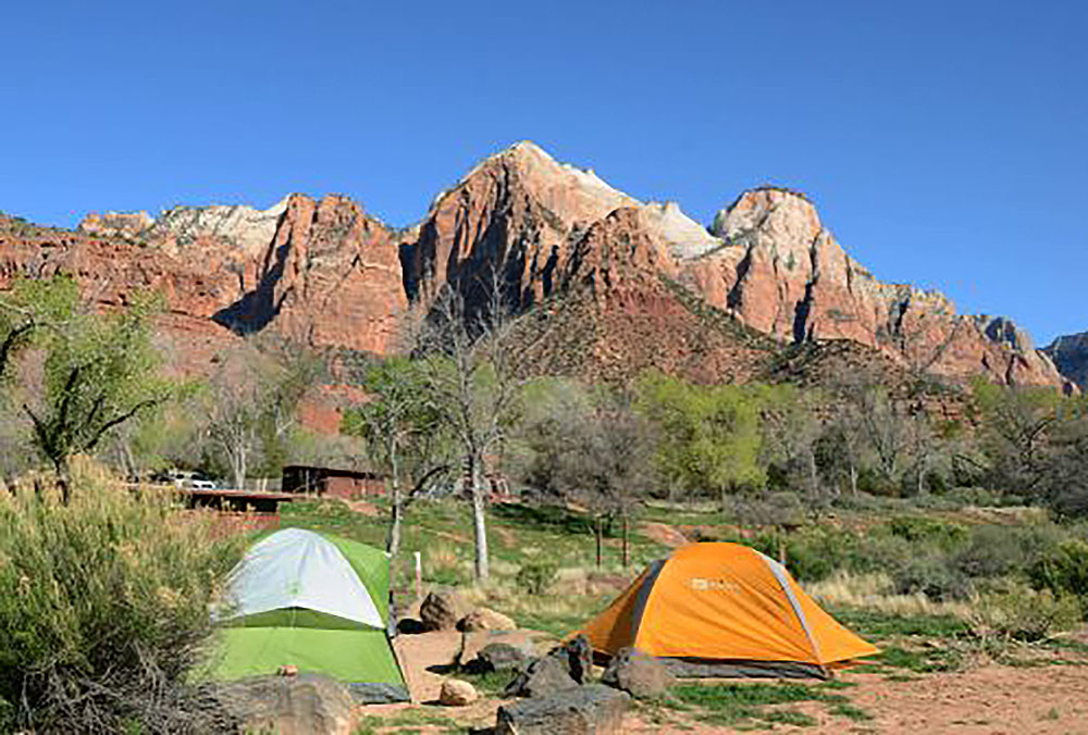 Camping acampar en Zion