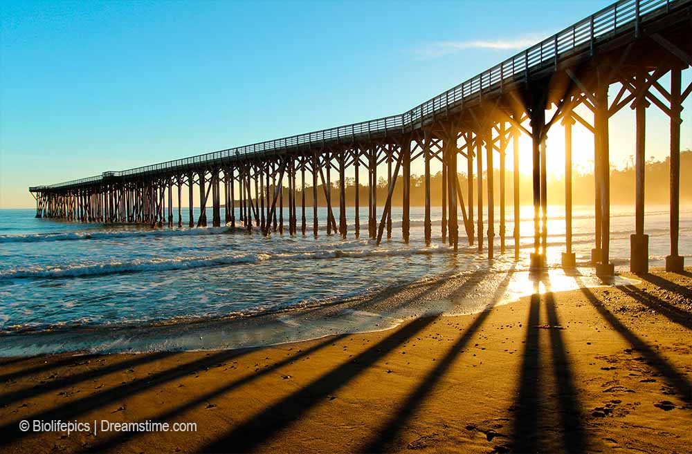 Muelle William R Hearst Beach San Simeón - Dónde dormir en el Big Sur California