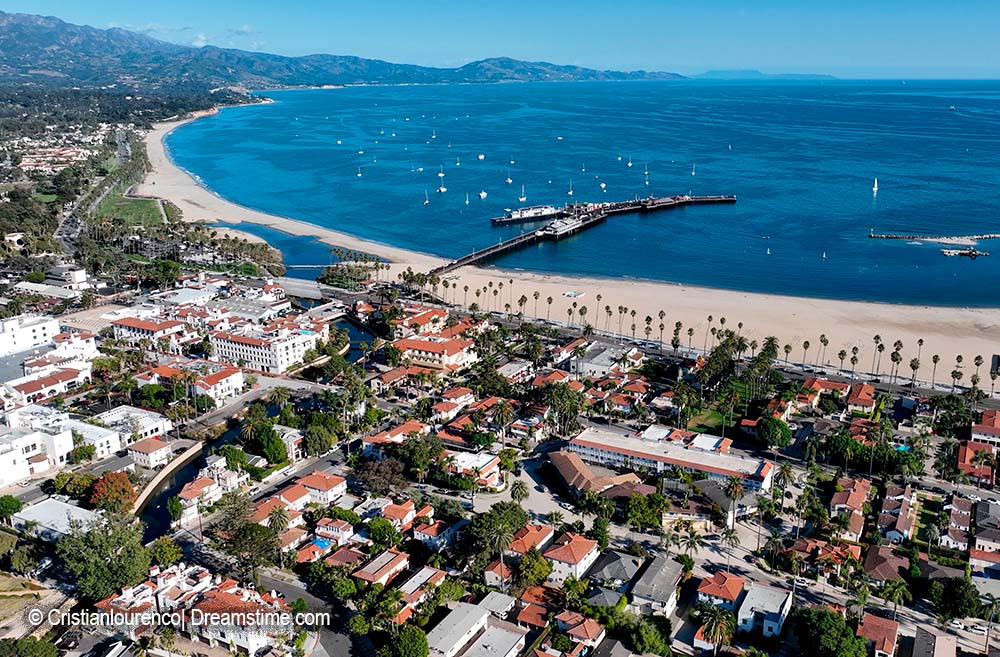 Vista aérea de Santa Bárbara - California