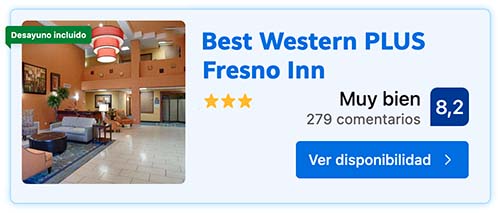 Tarjeta Best Western Plus Fresno Inn - Dónde dormir en Sequoia National Park