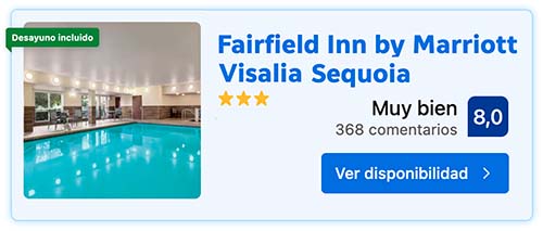 Tarjeta Fairfield Inn by Marriot Visalia - Dónde dormir en Sequoia National Park