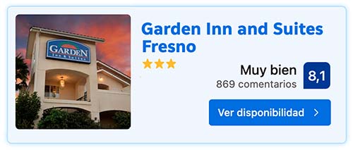 Tarjeta Garden Inn and Suites Fresno - Dónde dormir en Sequoia National Park