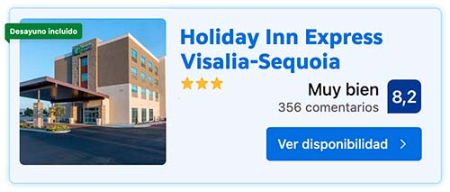 Tarjeta Holiday Inn Express Visalia - Dónde dormir en Sequoia National Park