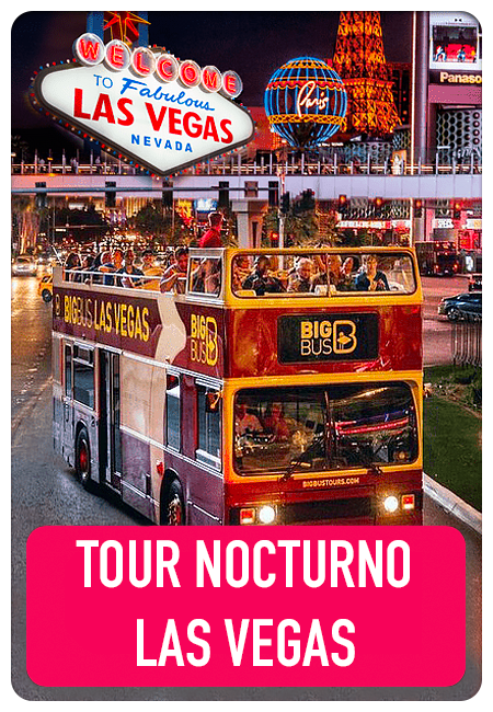 Tour nocturno por Las Vegas en la Costa Oeste de Estados Unidos