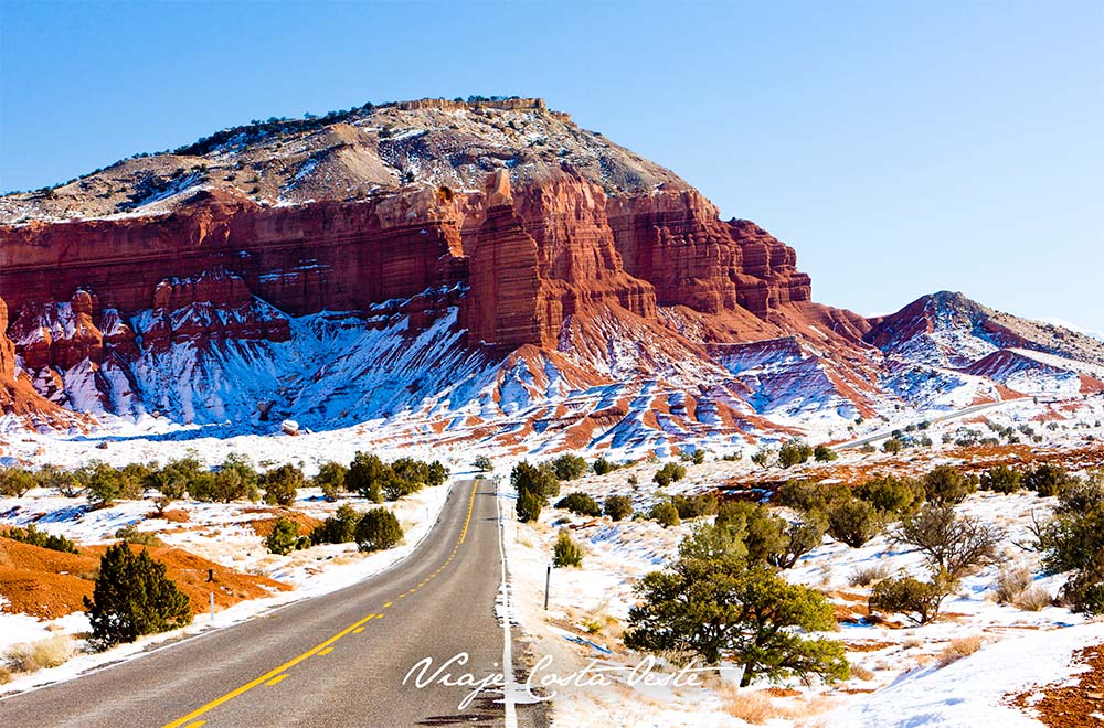 Parque Nacional de Capitol Reef en invierno